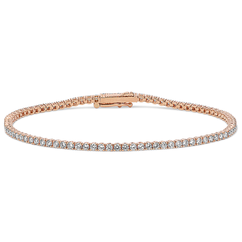 2 tcw Lab-Grown Diamond Tennis Bracelet