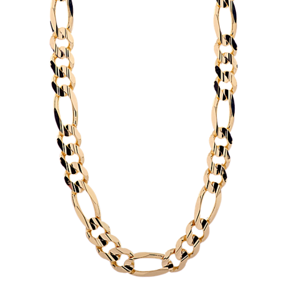 24'' 14k Yellow Gold Figaro Chain (6.9mm)