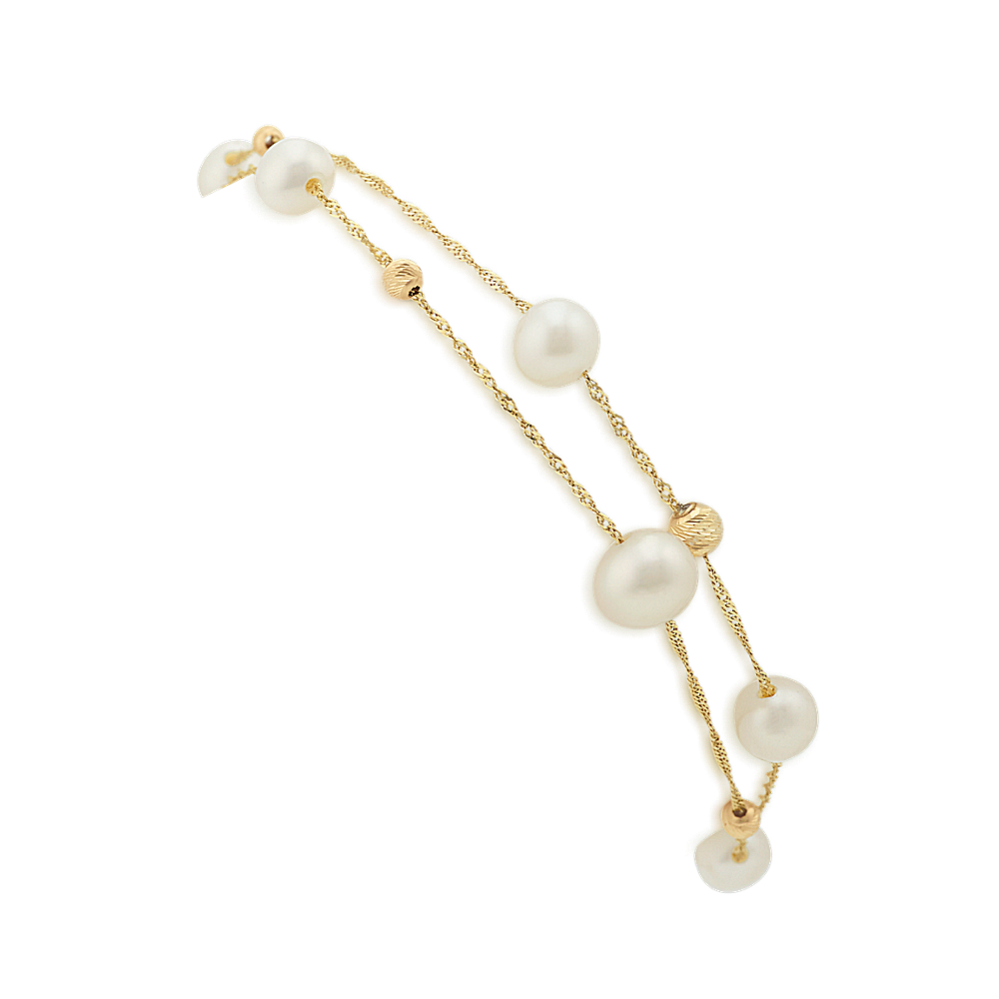 5-7.5mm Freshwater Cultured Pearl Bracelet (9'')