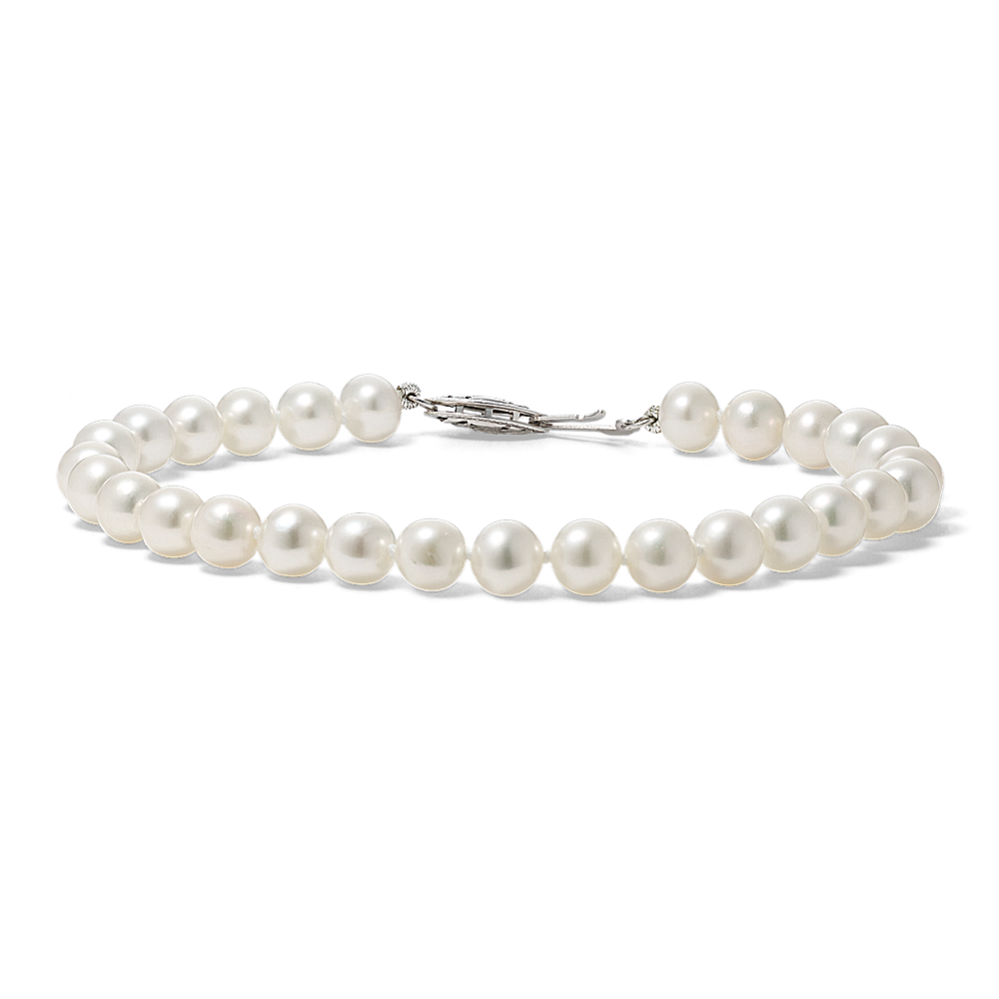 Hourglass Pearl Toggle Bracelet Pearl - $56.00