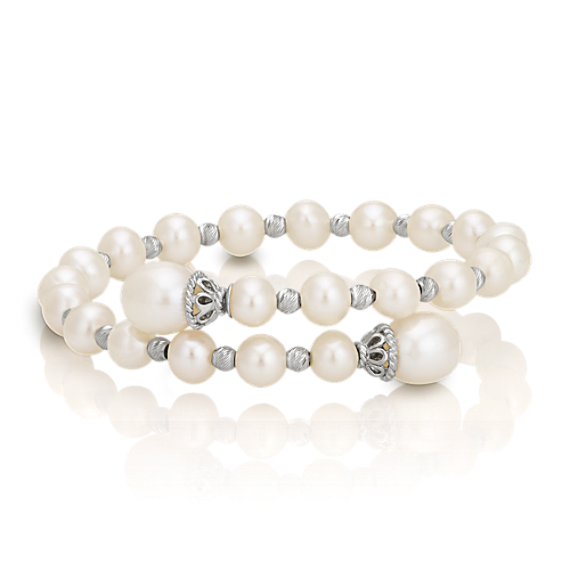 Cultured Freshwater Pearl Coil Bracelet