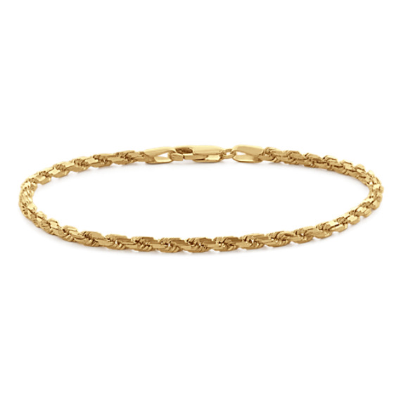 Rope Bracelet in 14k Yellow Gold (7.5 in) | Shane Co.