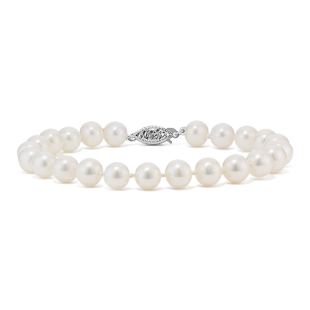7mm Freshwater Cultured Pearl Bracelet (7.25 in)