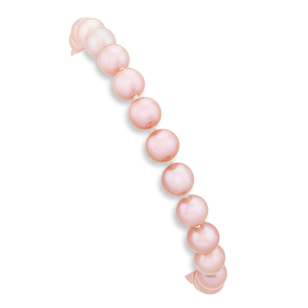 7mm Pink Freshwater Cultured Pearl Bracelet (7.5'')