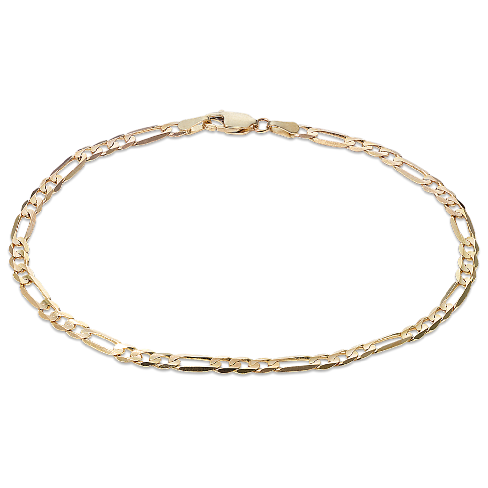 8.5 in Diamond Cut Figaro Bracelet (3.9mm)