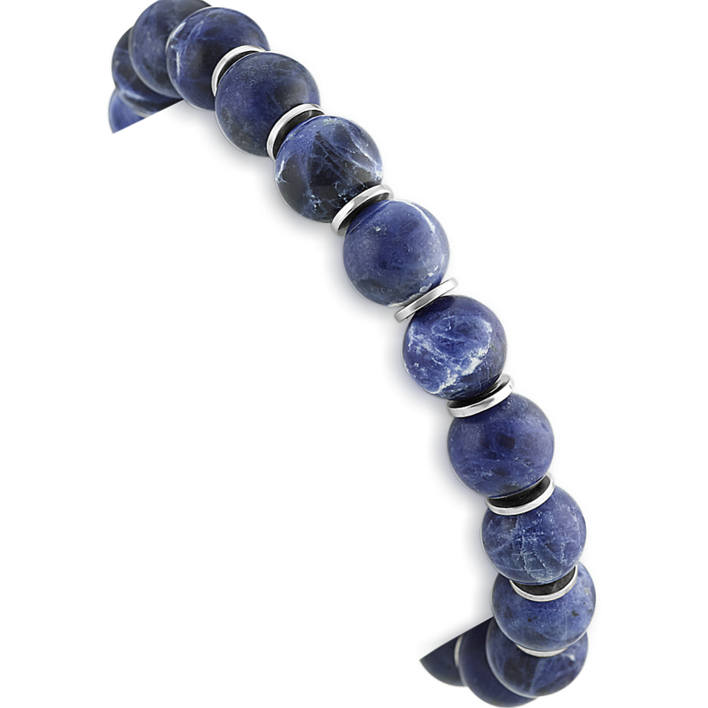 8'' Mens Blue Sodalite Mens Bracelet