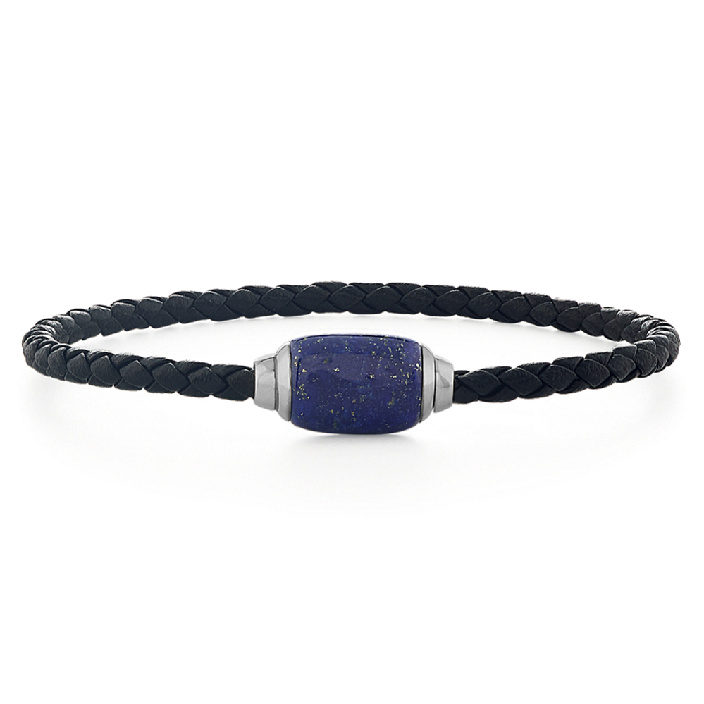 8.5 in Blue Lapis Mens Bracelet