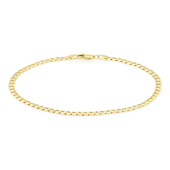 8.5'' Mens Diamond Cut Curb Bracelet (3.8mm)