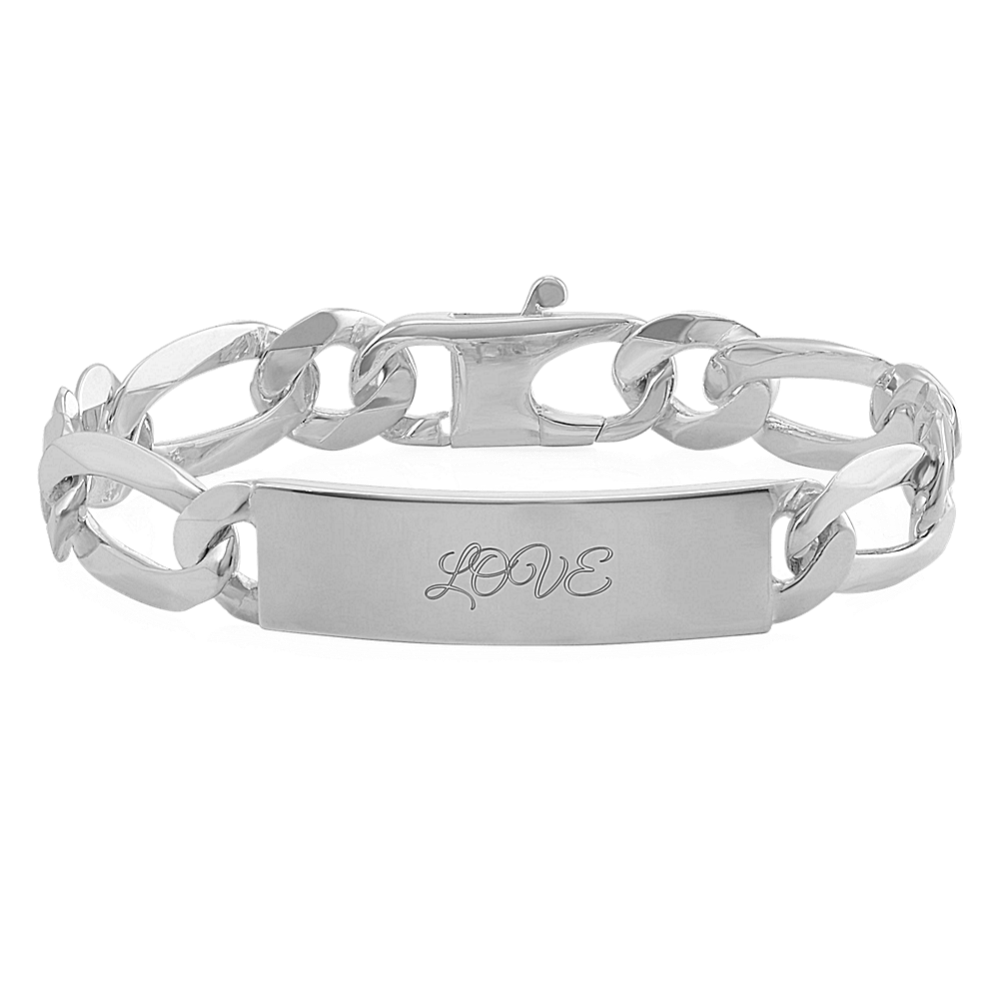 MADE IN CALIFORNIA ID BRACELET ロンハーマン Heavy High Polished Link ID Bracelet Solid Sterling Silver