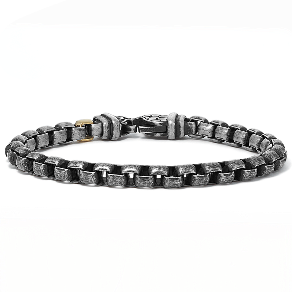 8.5 in Stainless Steel Box Chain Bracelet (7mm)
