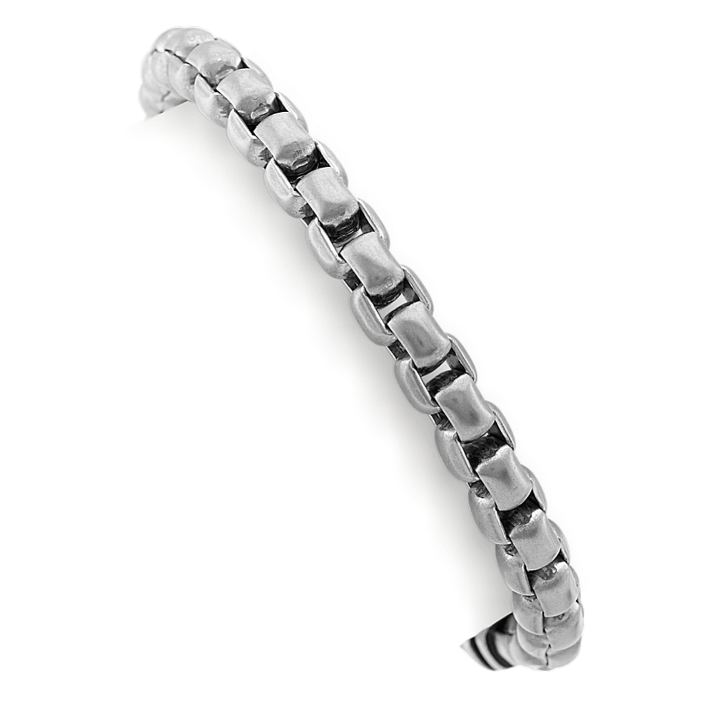 8.5'' Mens Stainless Steel Mens Box Bracelet