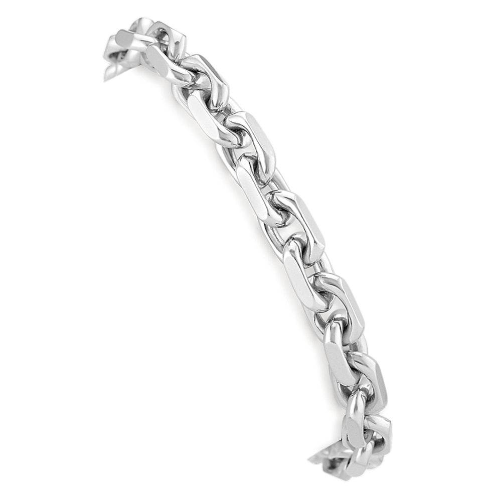 8.5'' Mens Sterling Silver Cable Bracelet (7.5mm)