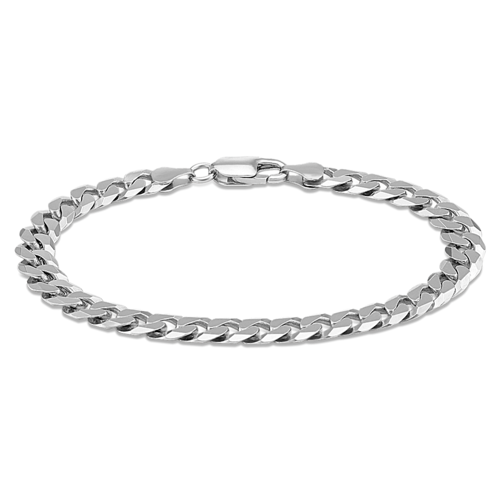 8.5 in Mens Sterling Silver Curb Bracelet (7.8mm) | Shane Co.