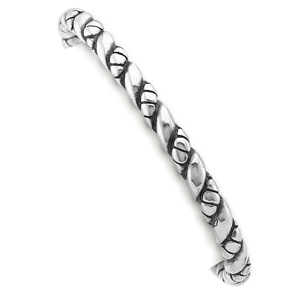 8.5'' Mens Swirl Mens Cuff Bracelet