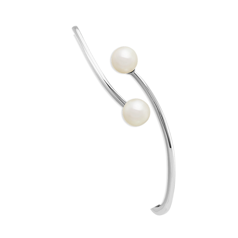 8mm Freshwater Cultured Pearl Bangle Bracelet (7'')