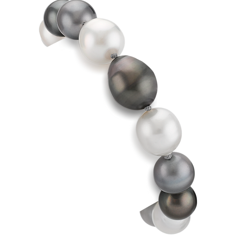 9-12mm Tahitian and South Sea Cultured Pearl Bracelet (7.5 in)