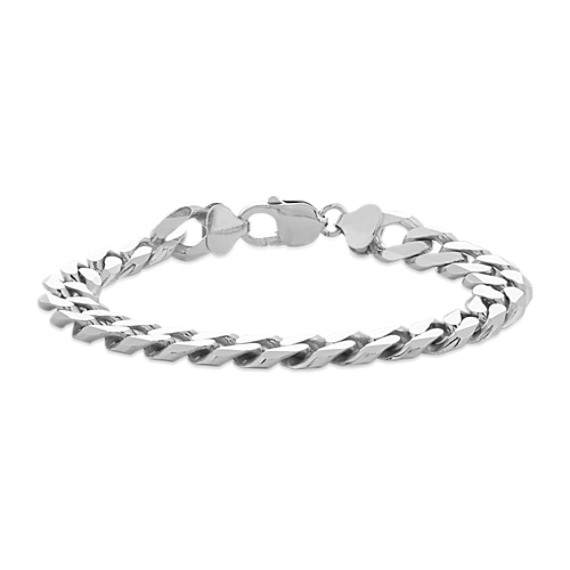 9'' Sterling Silver Curb Chain Bracelet (10.8mm)
