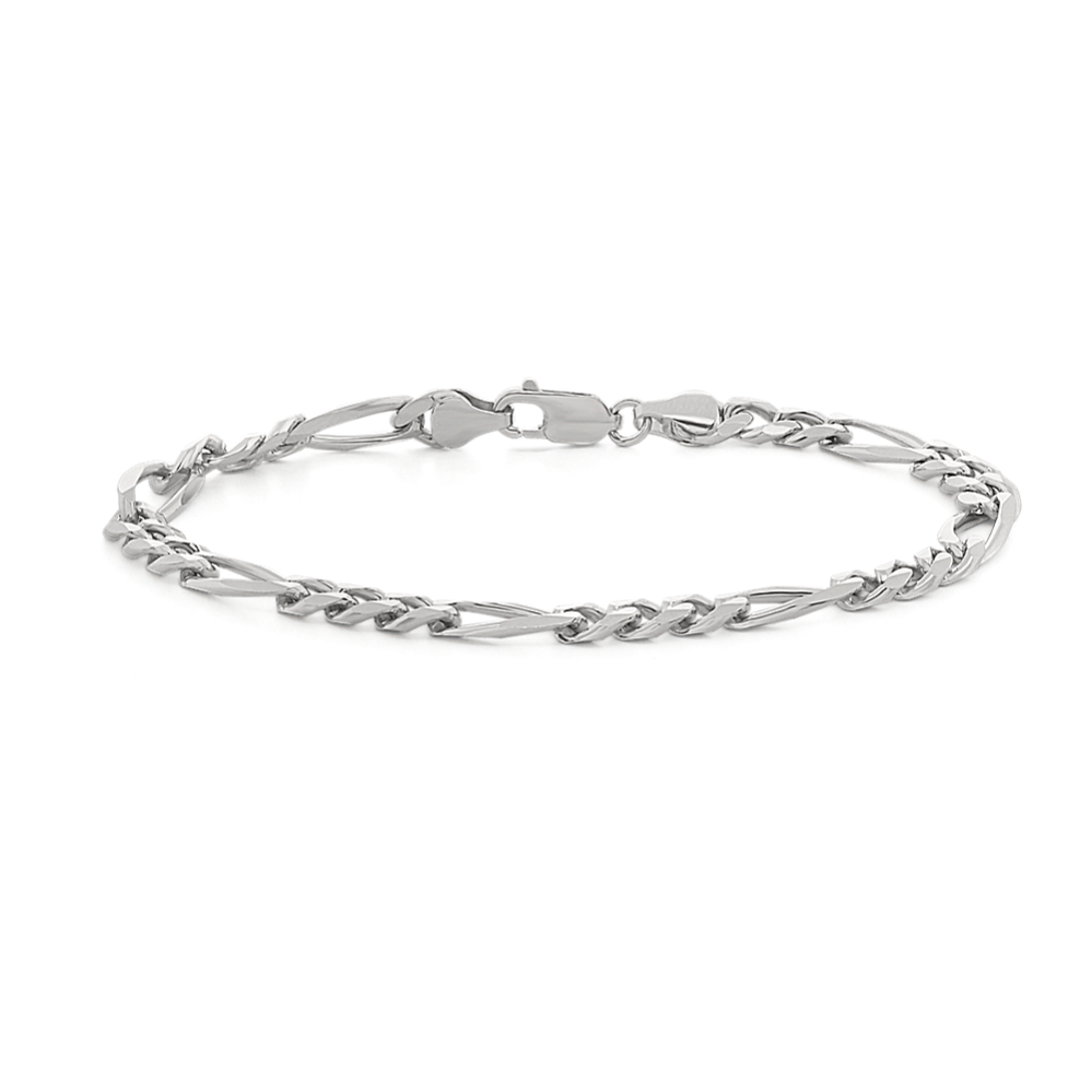 9'' Sterling Silver Figaro Bracelet (6.5mm)