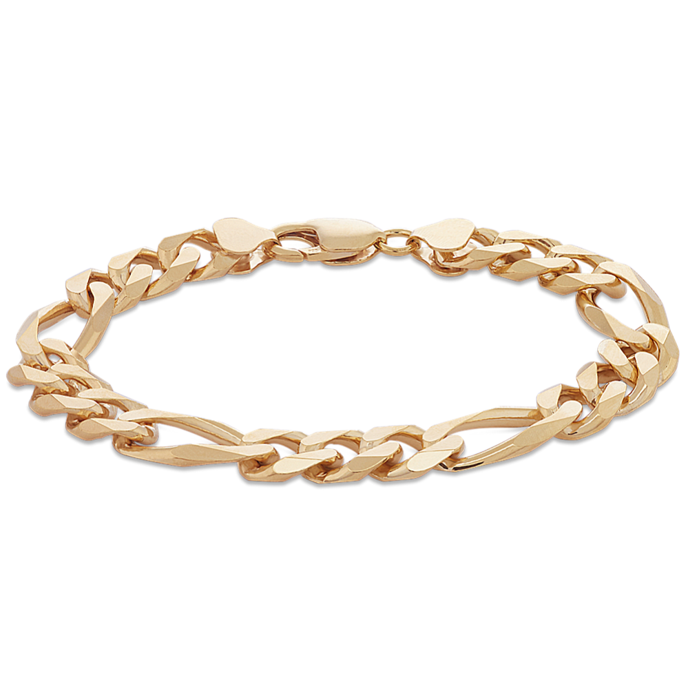 9'' 14K Gold Vermeil Figaro Bracelet (11.3mm)