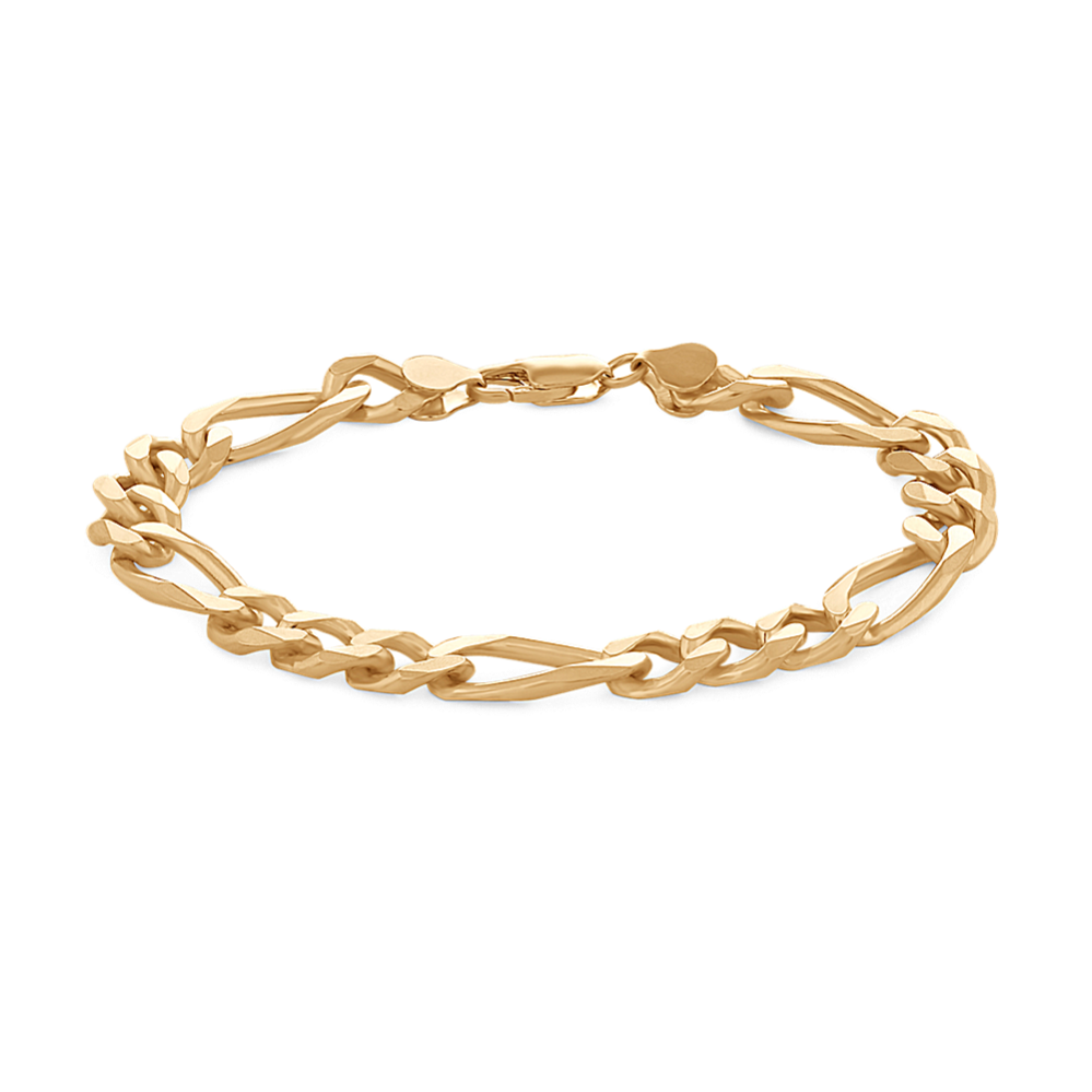 9'' 14K Gold Vermeil Figaro Bracelet (8.9mm)