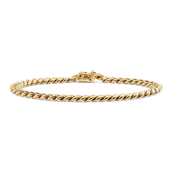 9in 14K Yellow Gold Miami Cuban Bracelet (6.8mm)