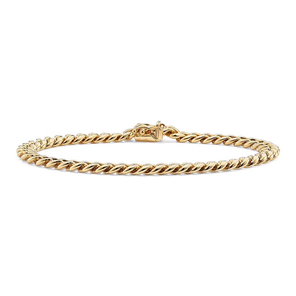 9in 14K Yellow Gold Miami Cuban Bracelet (6.8mm)