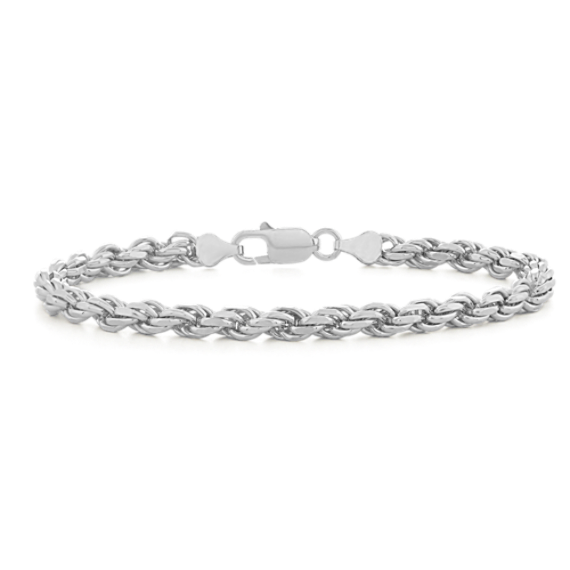9'' Sterling Silver Rope Chain Bracelet (5.6mm)