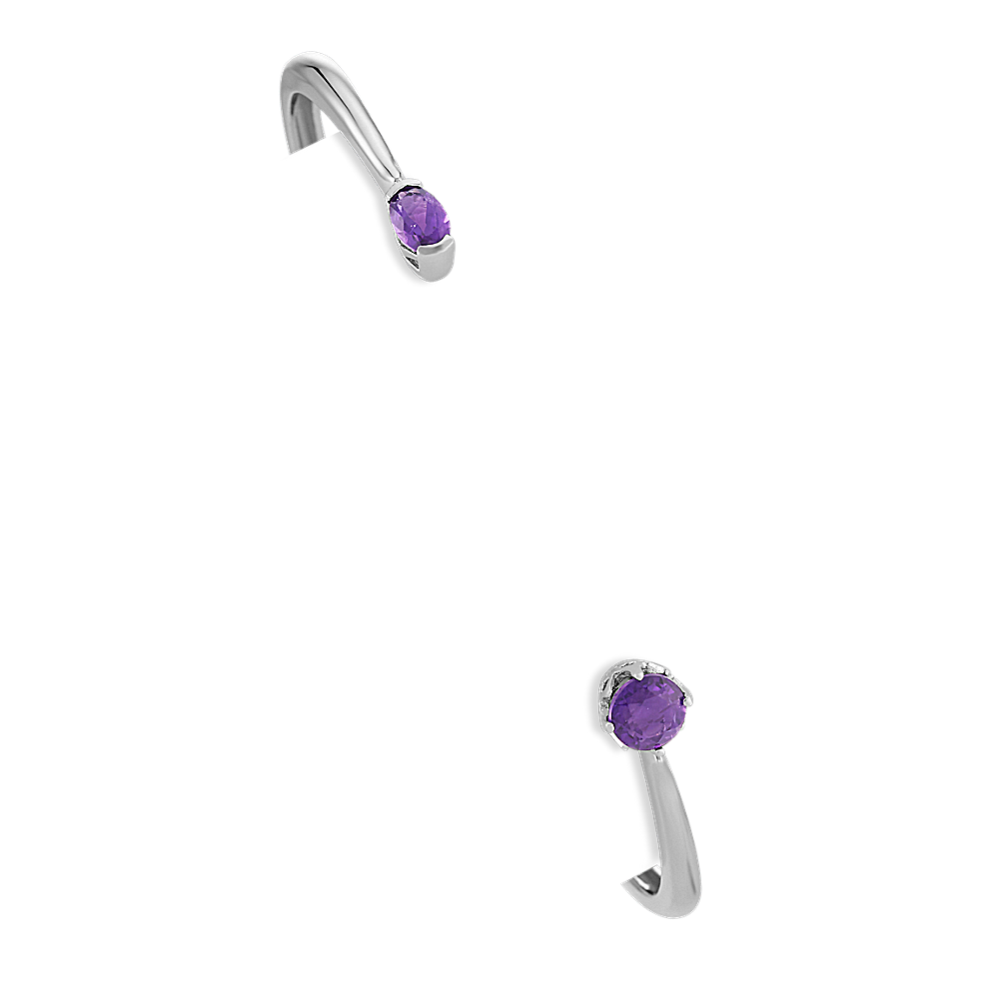 Amethyst Cuff Bracelet in Sterling Silver