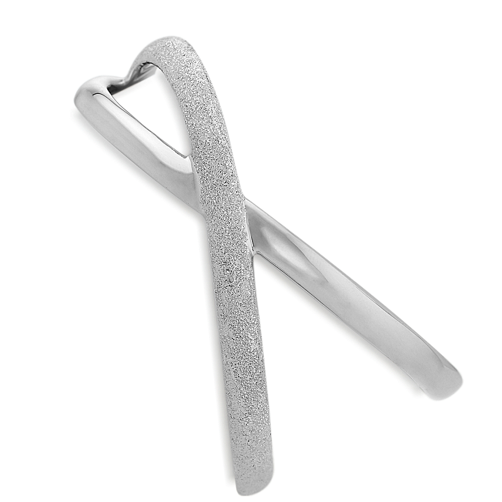 Asymmetrical Crisscross Cuff Bracelet (7 in)
