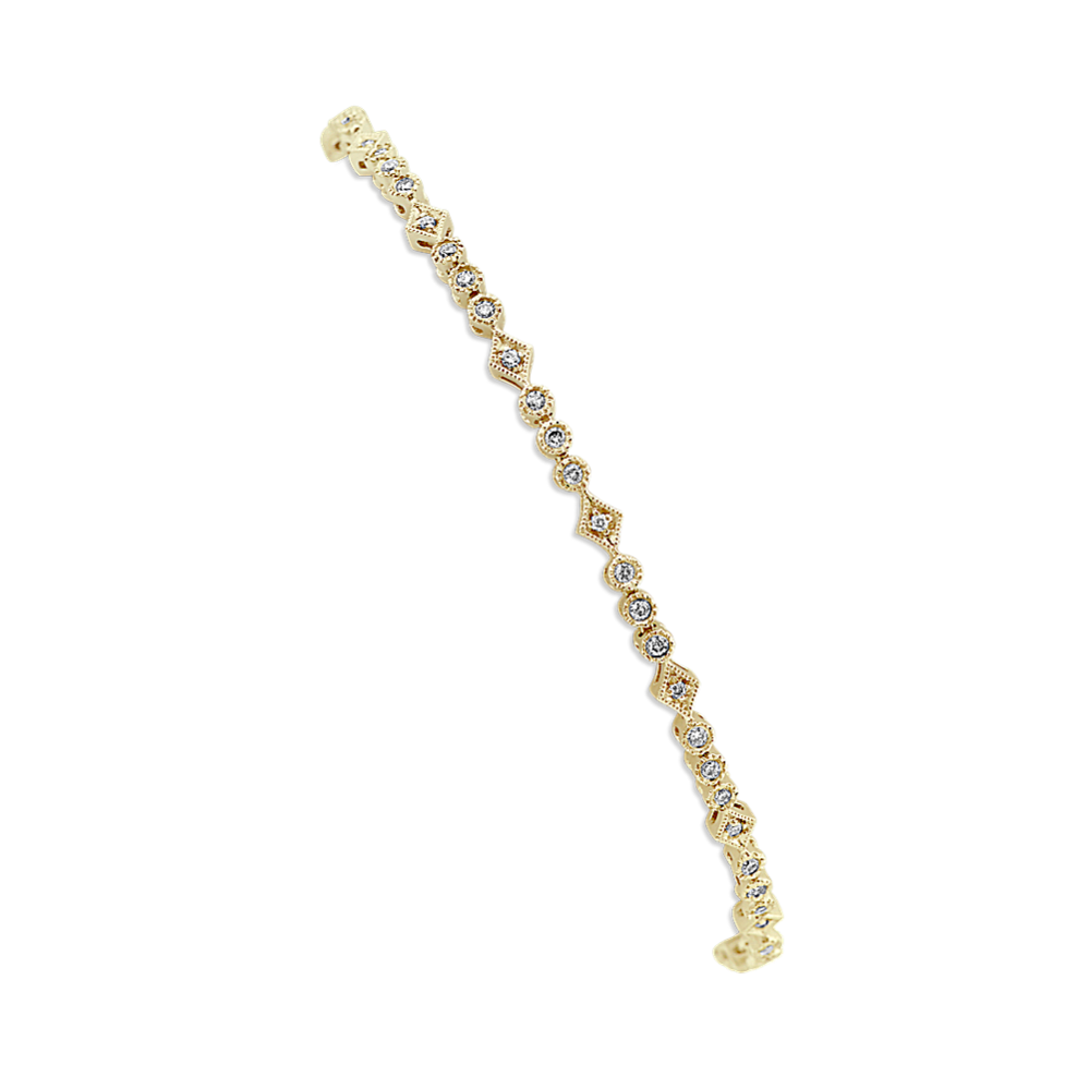 1/2 ct. Diamond Vintage Tennis Bracelet (7'')