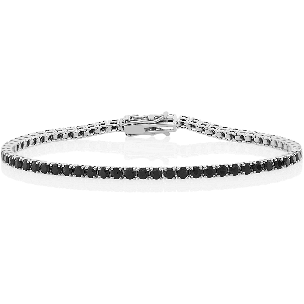 5 1/4 ct. Black Natural Sapphire Tennis Bracelet (7.5 in)