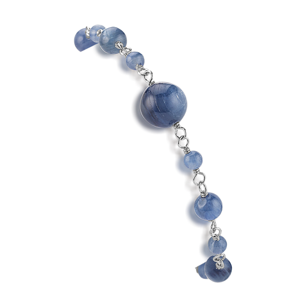 Blue Kyanite Bracelet in Sterling Silver (7.5'')