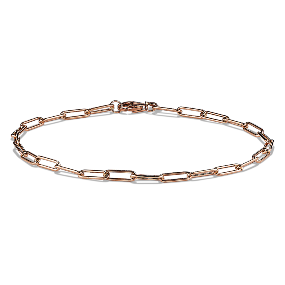 Cali 14K Rose Gold Paperclip Chain Bracelet