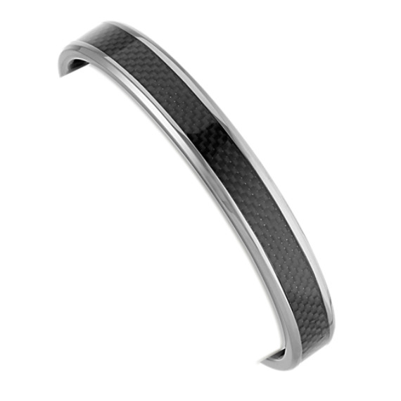 Carbon Fiber and Titanium Cuff Bracelet (8.5 in)