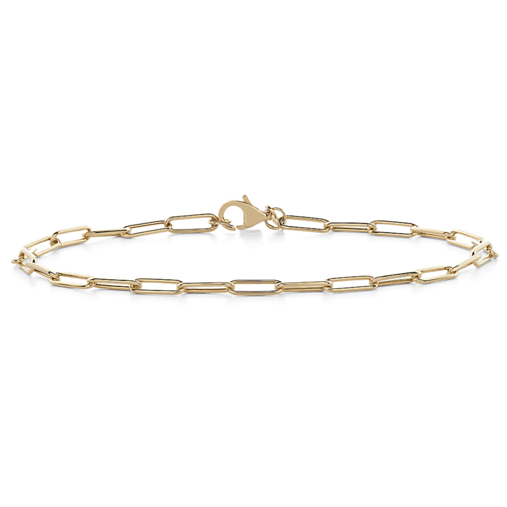 Cali 14K Yellow Gold Paperclip Chain Bracelet