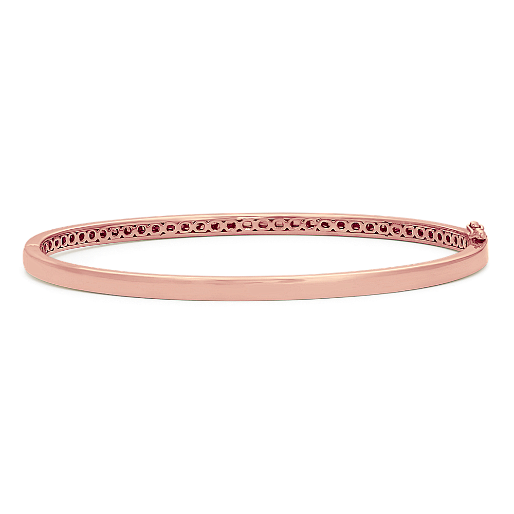 Classic Bangle Bracelet in 14k Rose Gold (7.5 in)