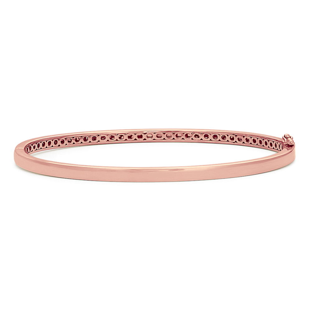 Classic Bangle Bracelet in 14k Rose Gold (7.5'')