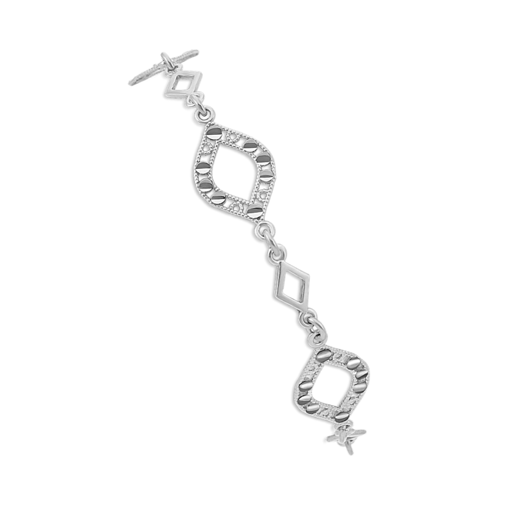 Contemporary Bracelet in Sterling Silver (7.5 in)