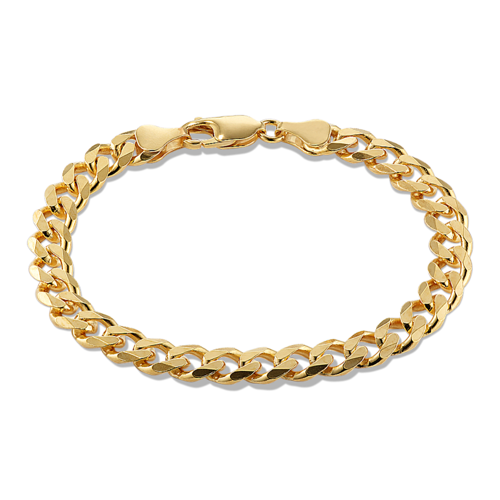 7in 14K Yellow Gold Vermeil Curb Bracelet (4.3mm)
