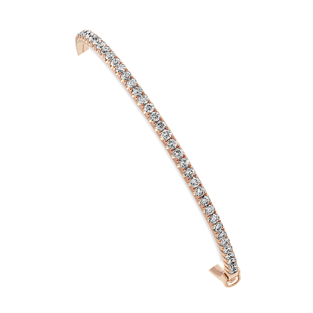 1 1/2 ct Pave Bangle Bracelet (7'')
