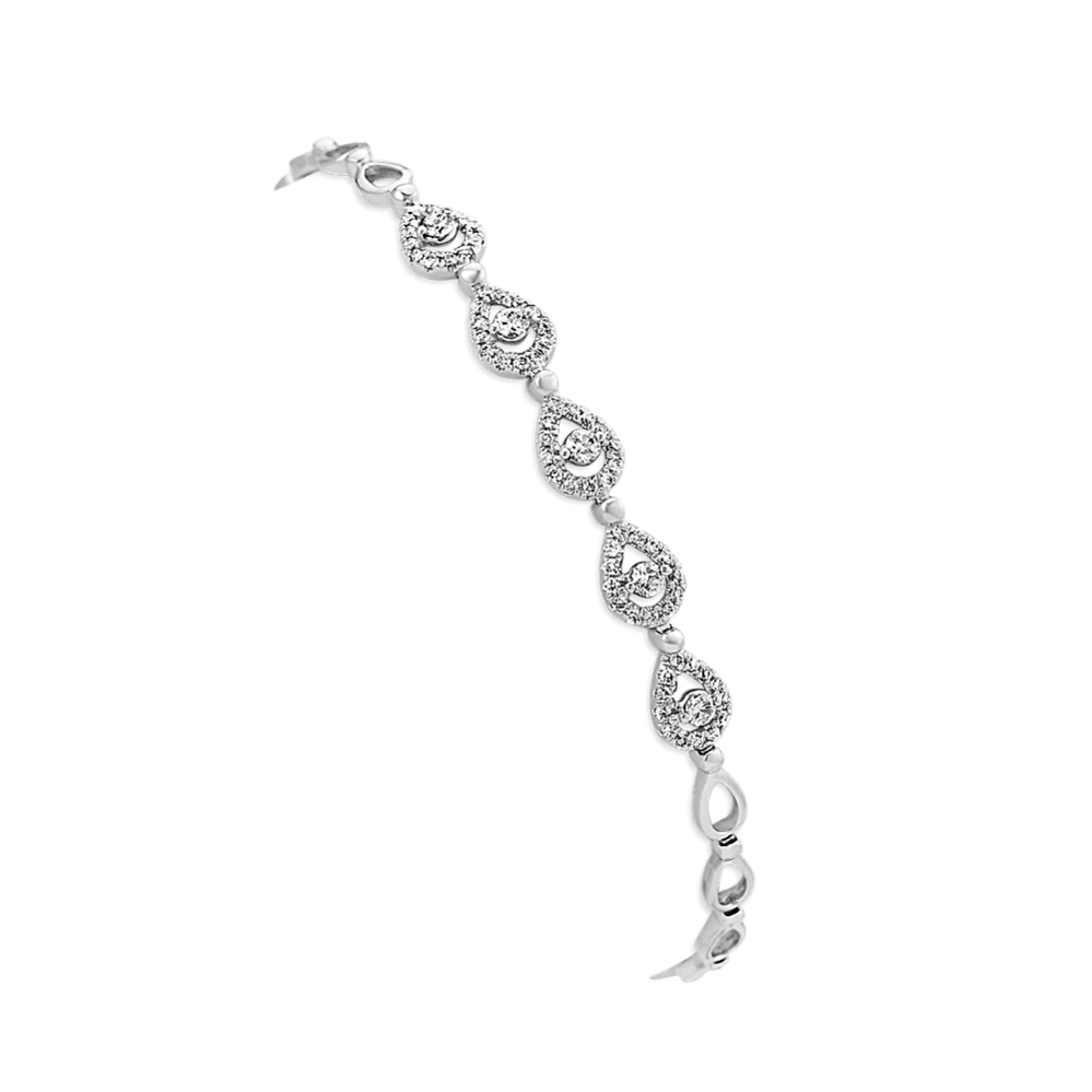 Diamond Bracelet in 14k White Gold (7'')