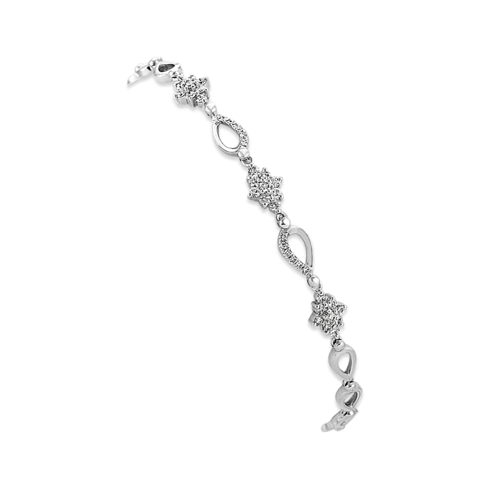 Diamond Bracelet in 14k White Gold (7'')