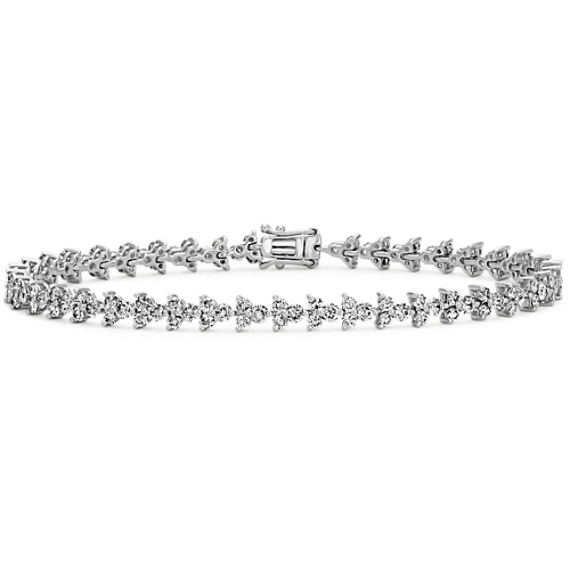 Diamond Bracelet In 14k White Gold 7 Shane Co Tap To Zoom