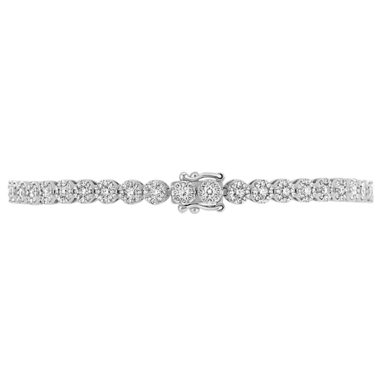 3 1/2 ct. Natural Diamond Cluster Bracelet (7 in)
