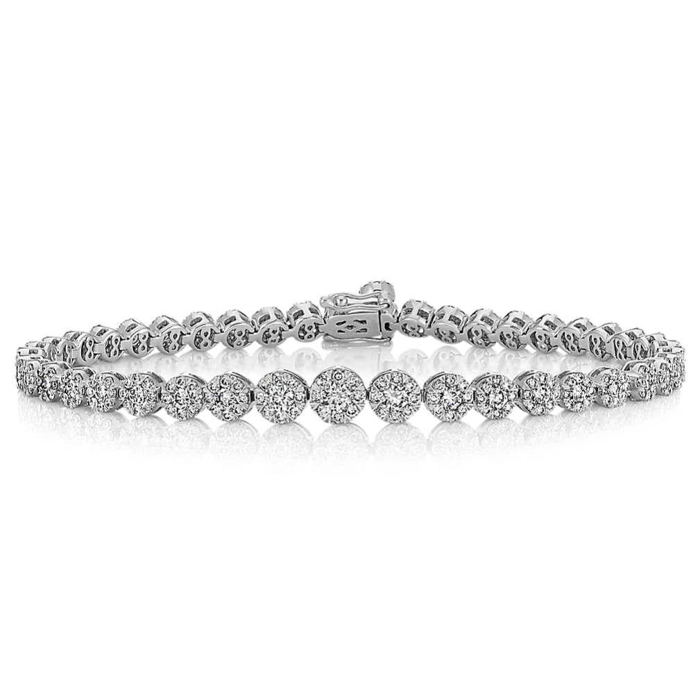3 1/2 ct. Diamond Cluster Bracelet (7 in)