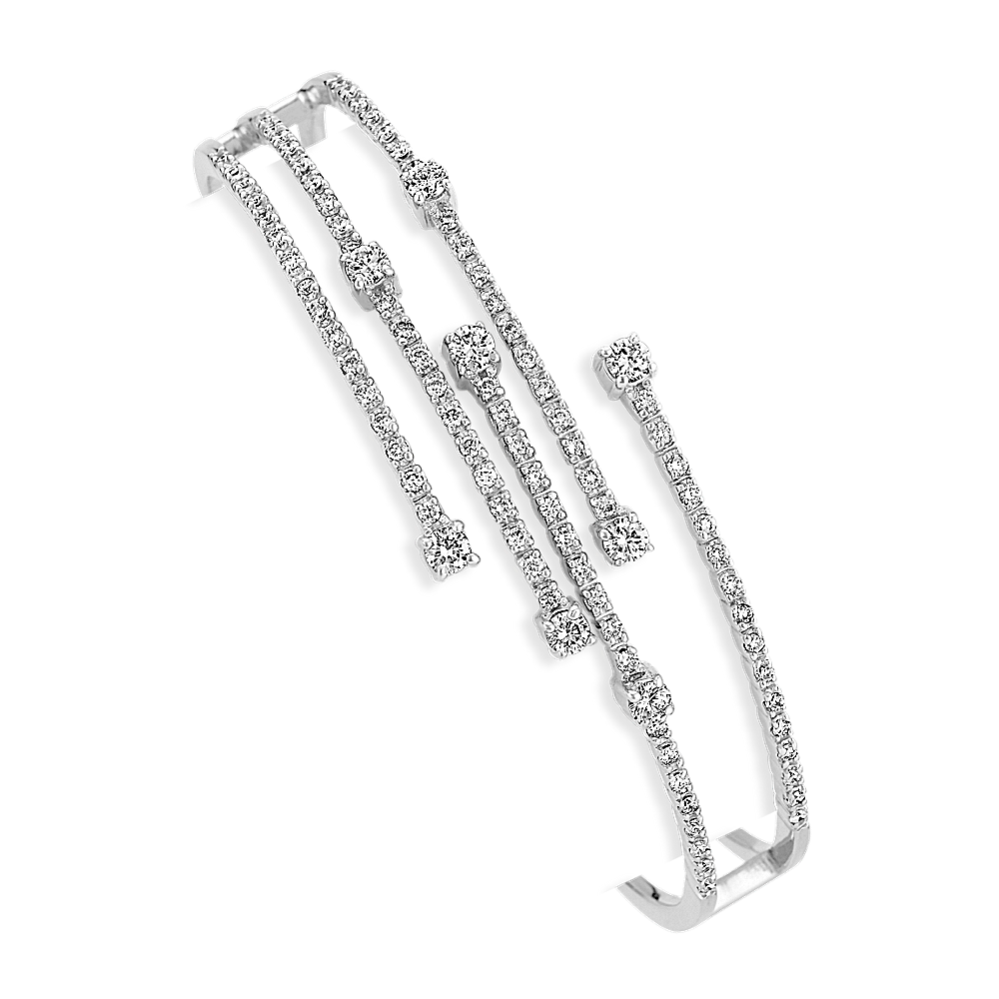 Diamond Fireworks Bangle Bracelet (7 in)