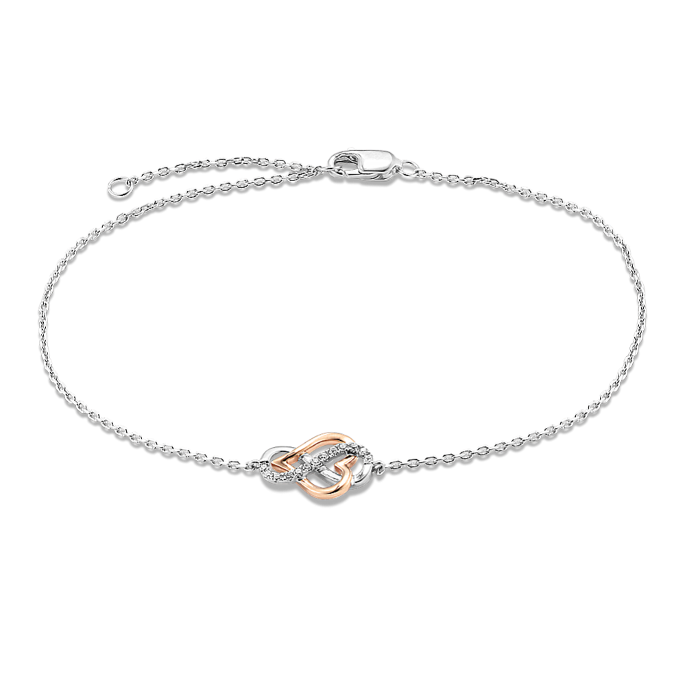 Sadie Infinity Heart Diamond Bracelet | Shane Co.
