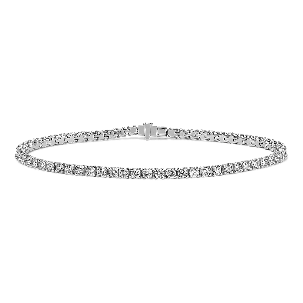 Natural Diamond Tennis Bracelet in 14k White Gold (8 in.)