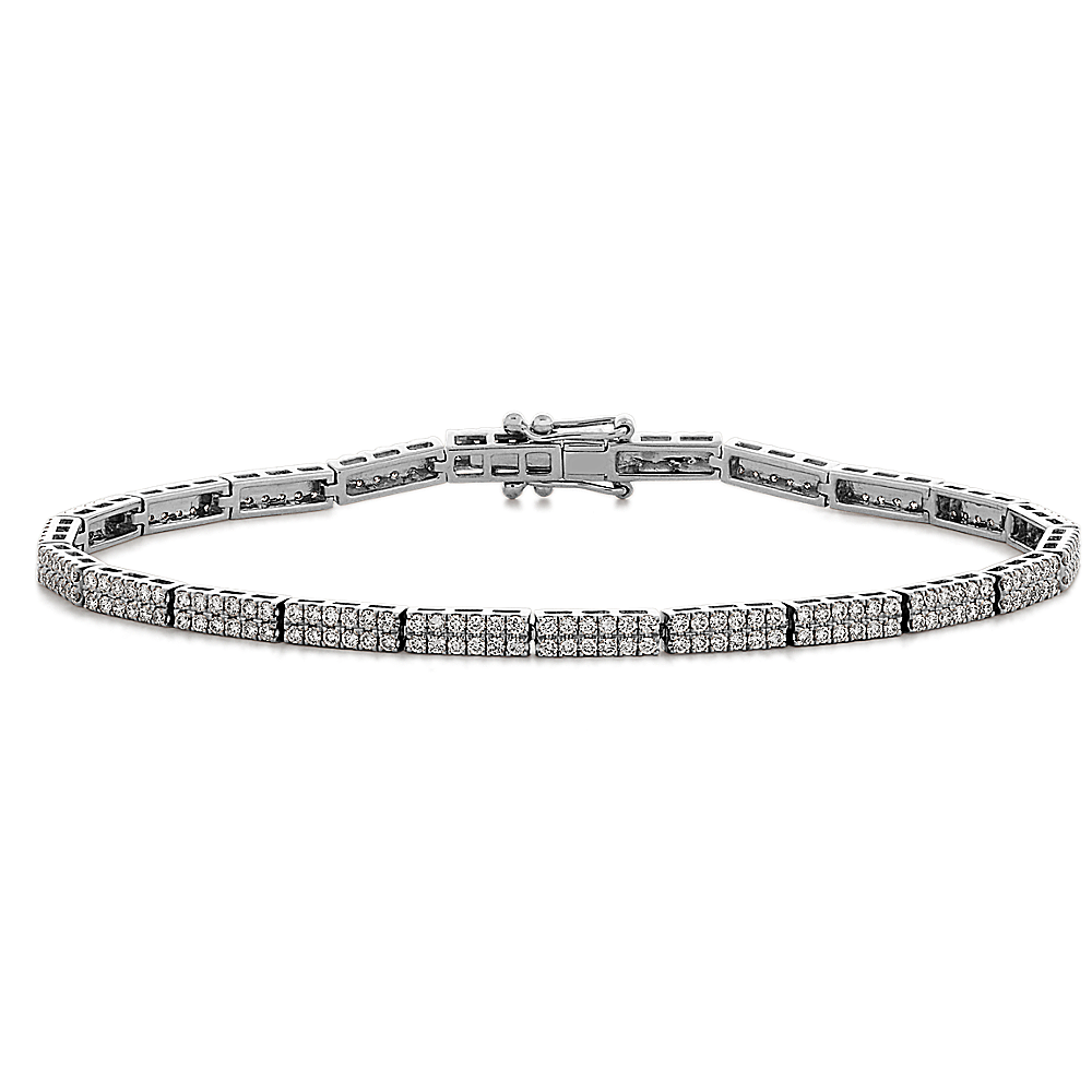 Double row diamond tennis on sale bracelet