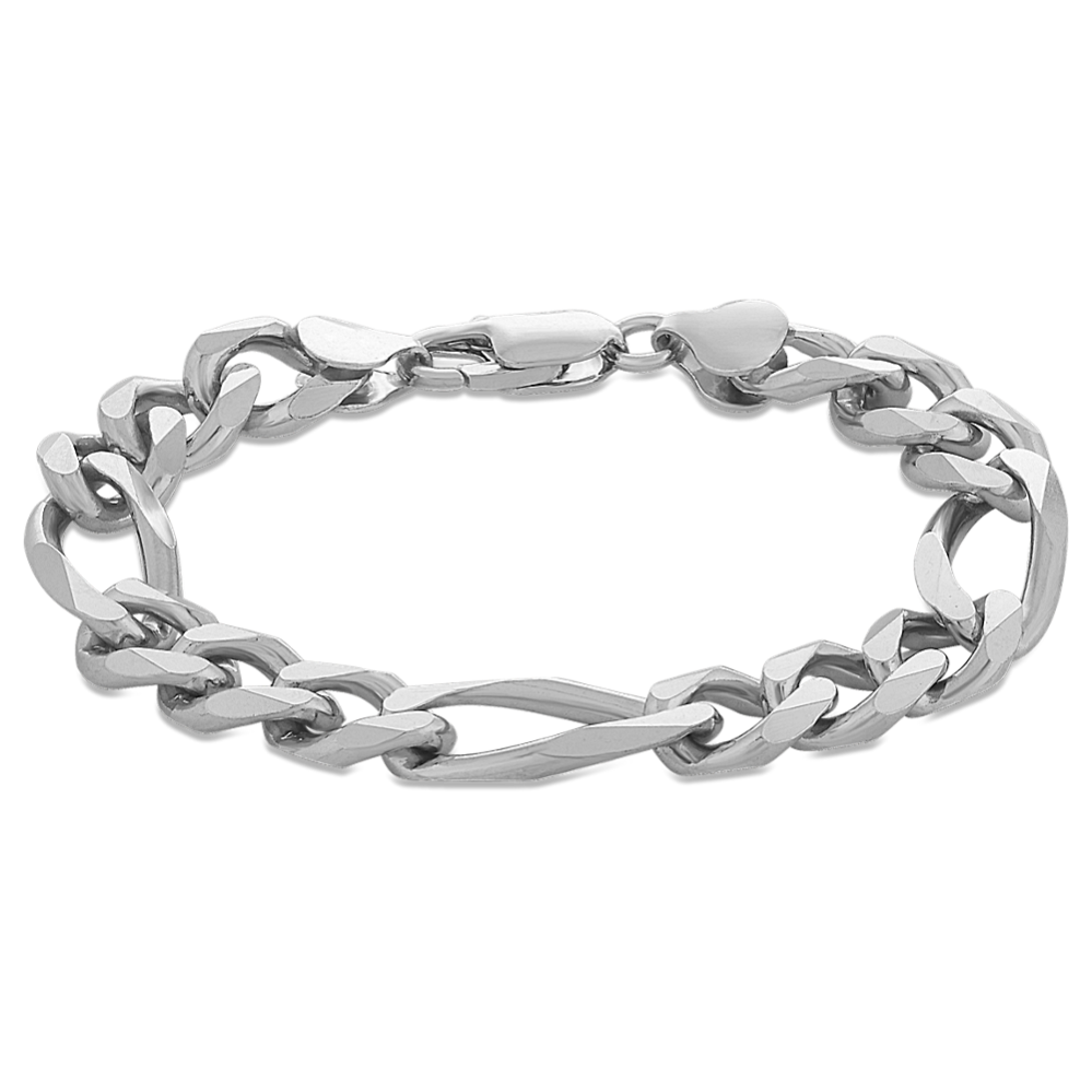 Figaro Bracelet in Sterling Silver (7 in)